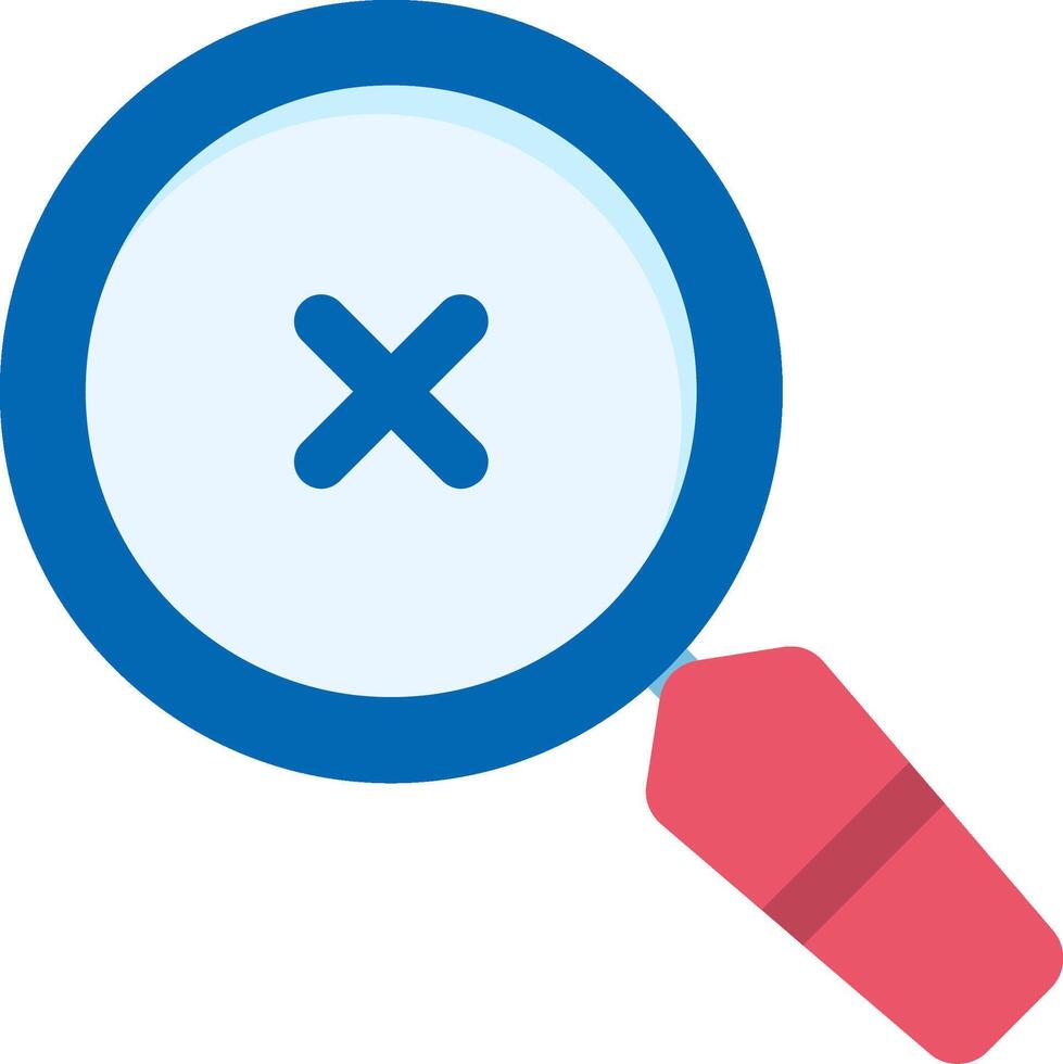 Cancel Search Flat Icon vector