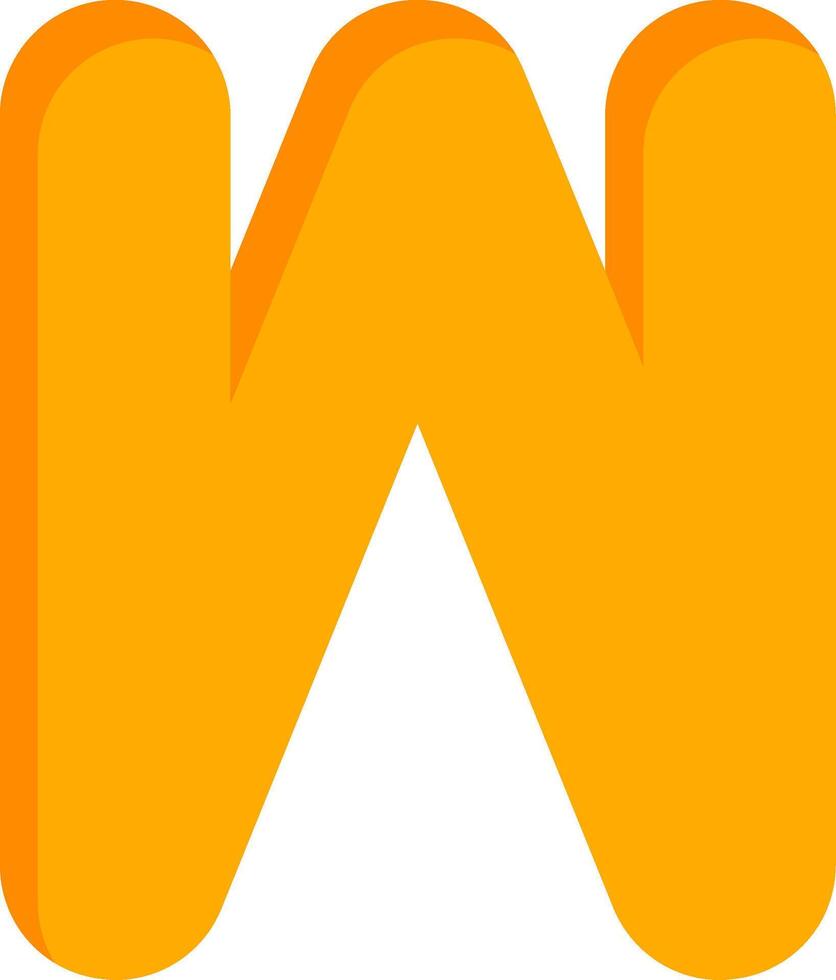 Capital W Icon vector
