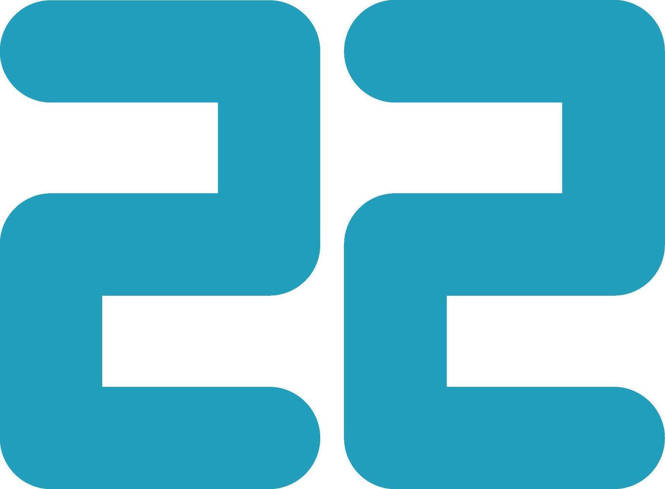 Twenty Two Flat Icon vector