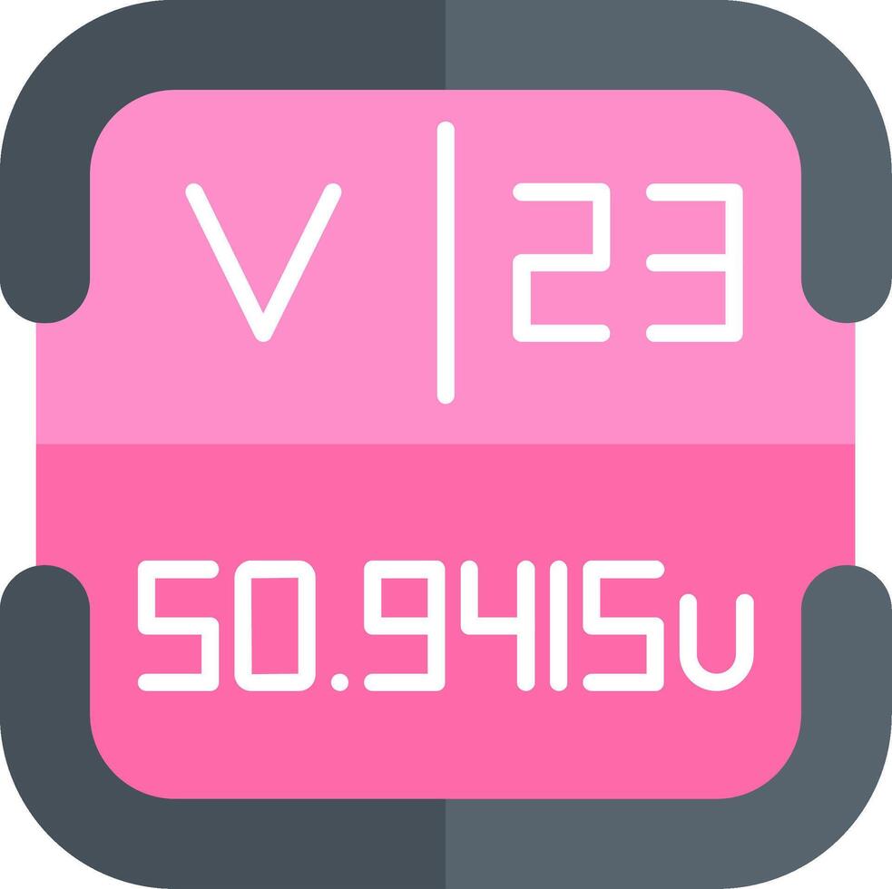 Vanadium Periodic Table Element vector