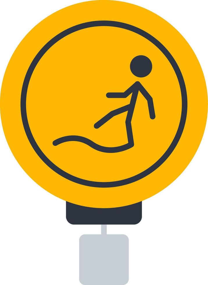Slippery When Wet Flat Icon vector