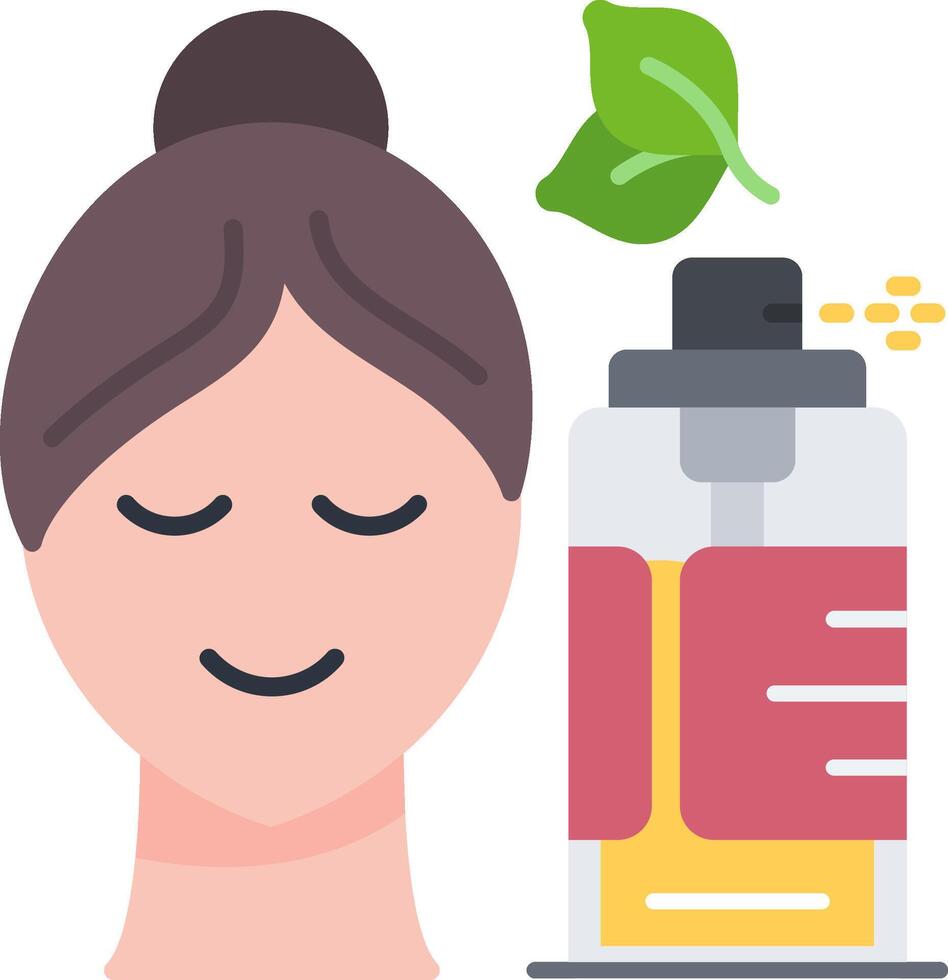 Facial Mist Flat Icon vector