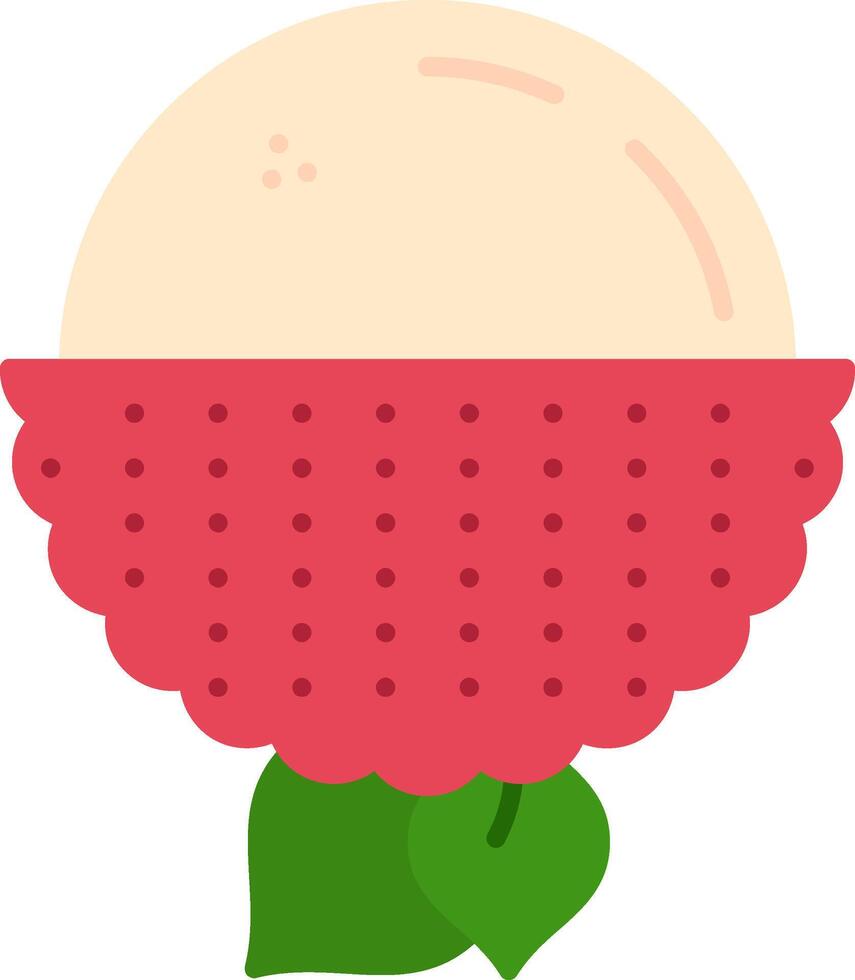Lychee Flat Icon vector