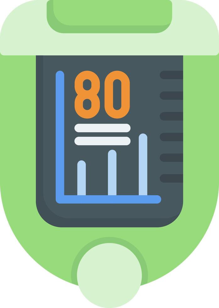 Pulse Oximeter Flat Icon vector