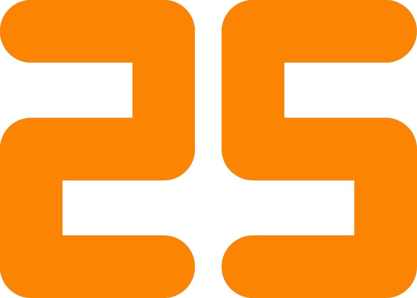 Twenty Five Flat Icon vector
