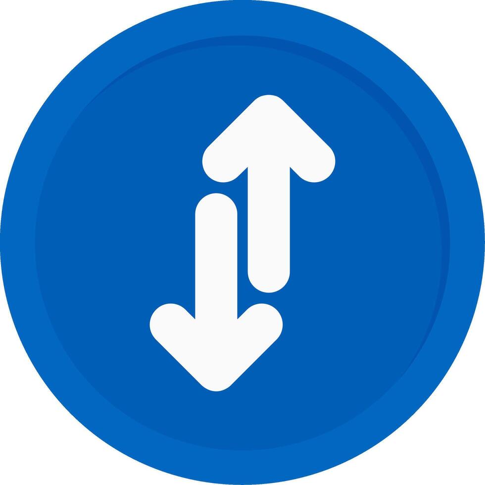 Up-Down Arrow Flat Icon vector