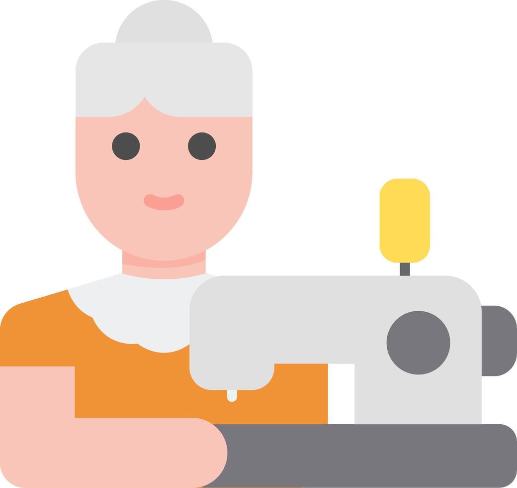 Sewing Class Flat Icon vector