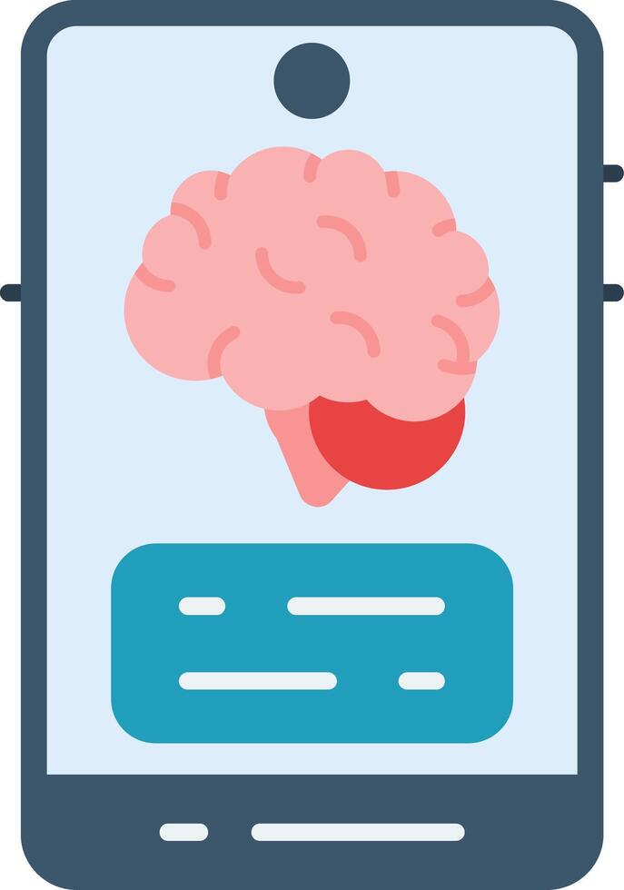 Mental Health Apps Flat Icon vector