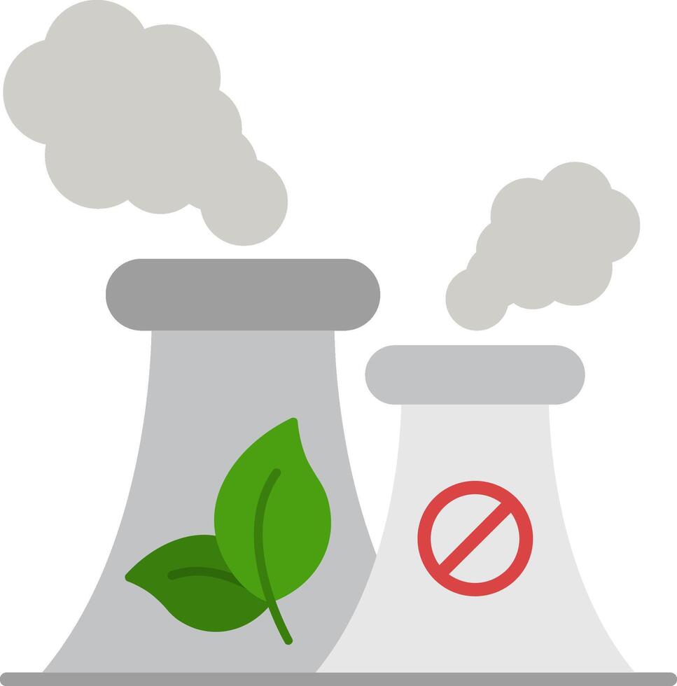 Nuclear Flat Icon vector