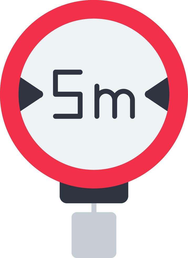 Width Limit Flat Icon vector