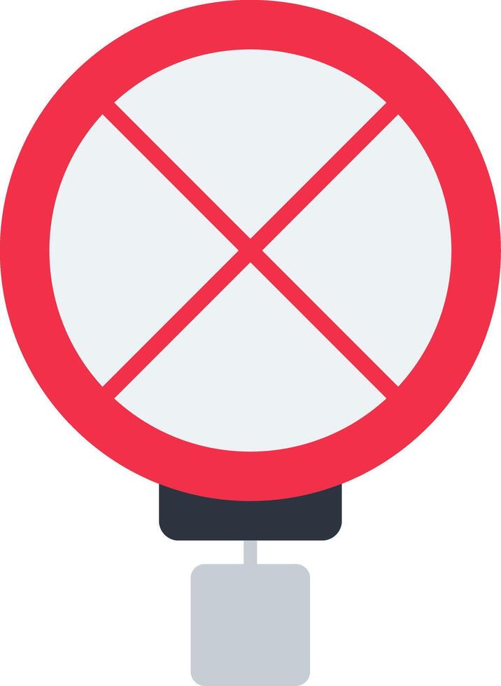 Road Closed Flat Icon vector