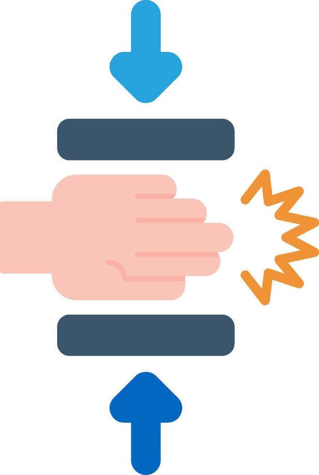 Crushing Injury Flat Icon vector
