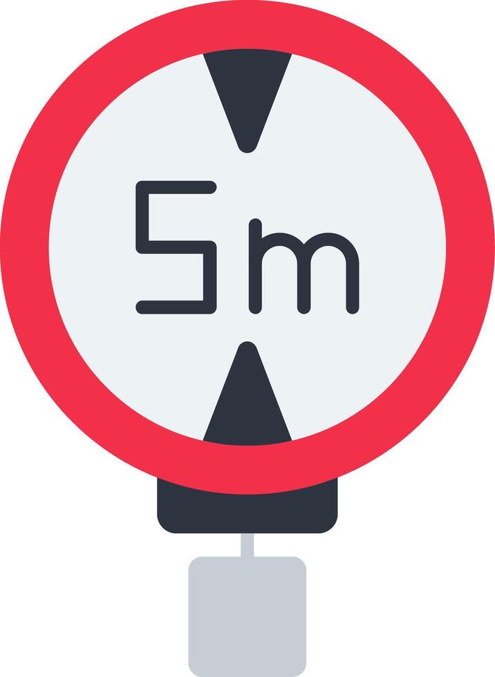 Height Limit Flat Icon vector