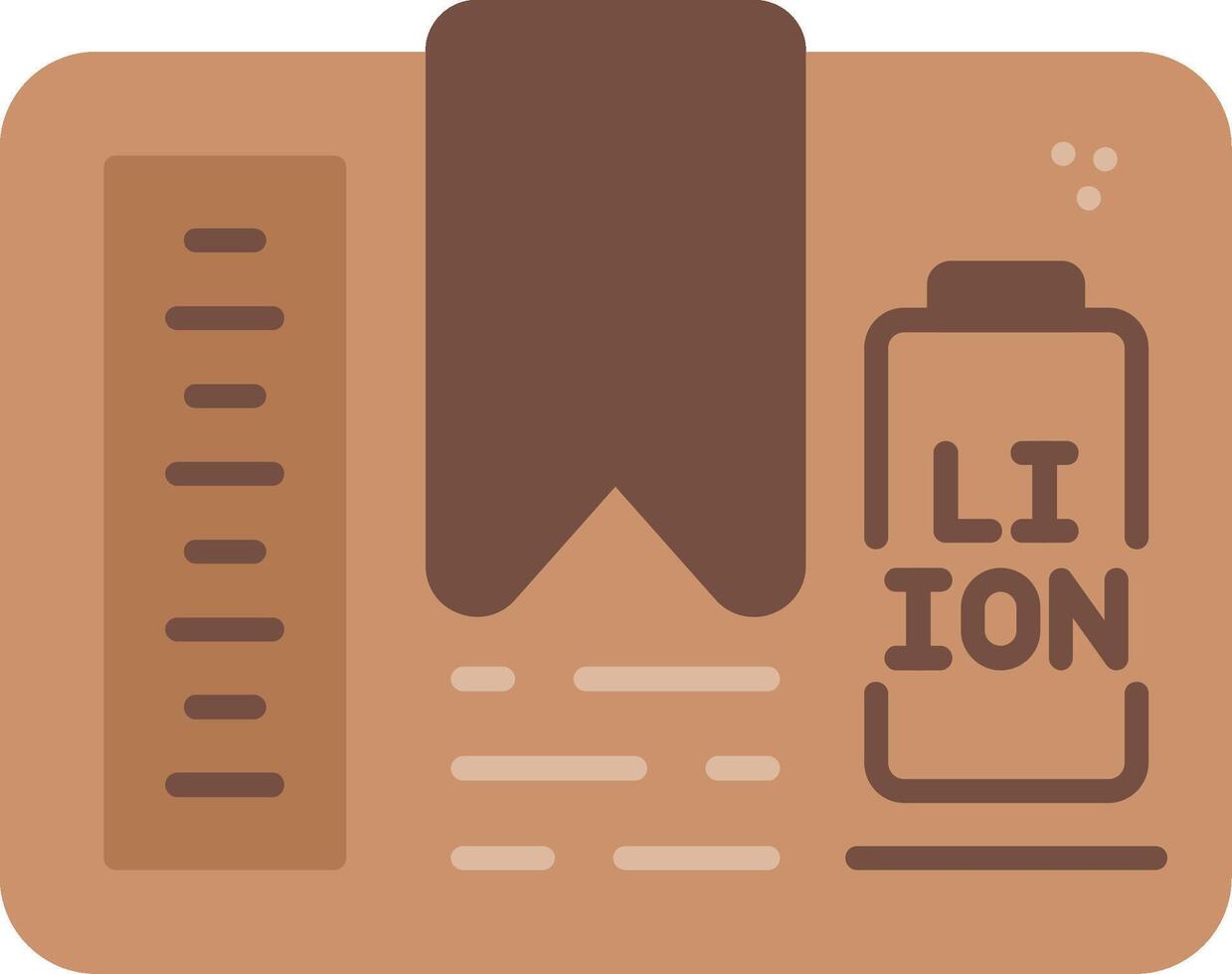 Lithium Battery Flat Icon vector