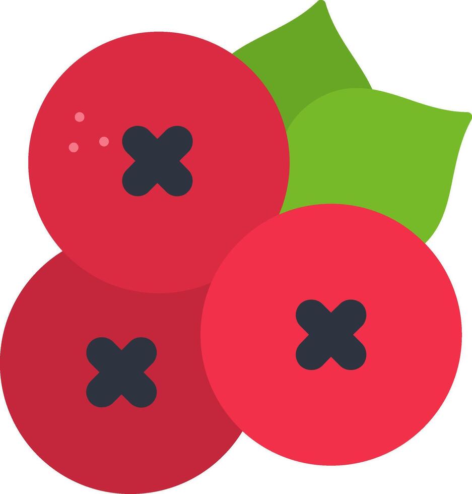 Cranberry Flat Icon vector
