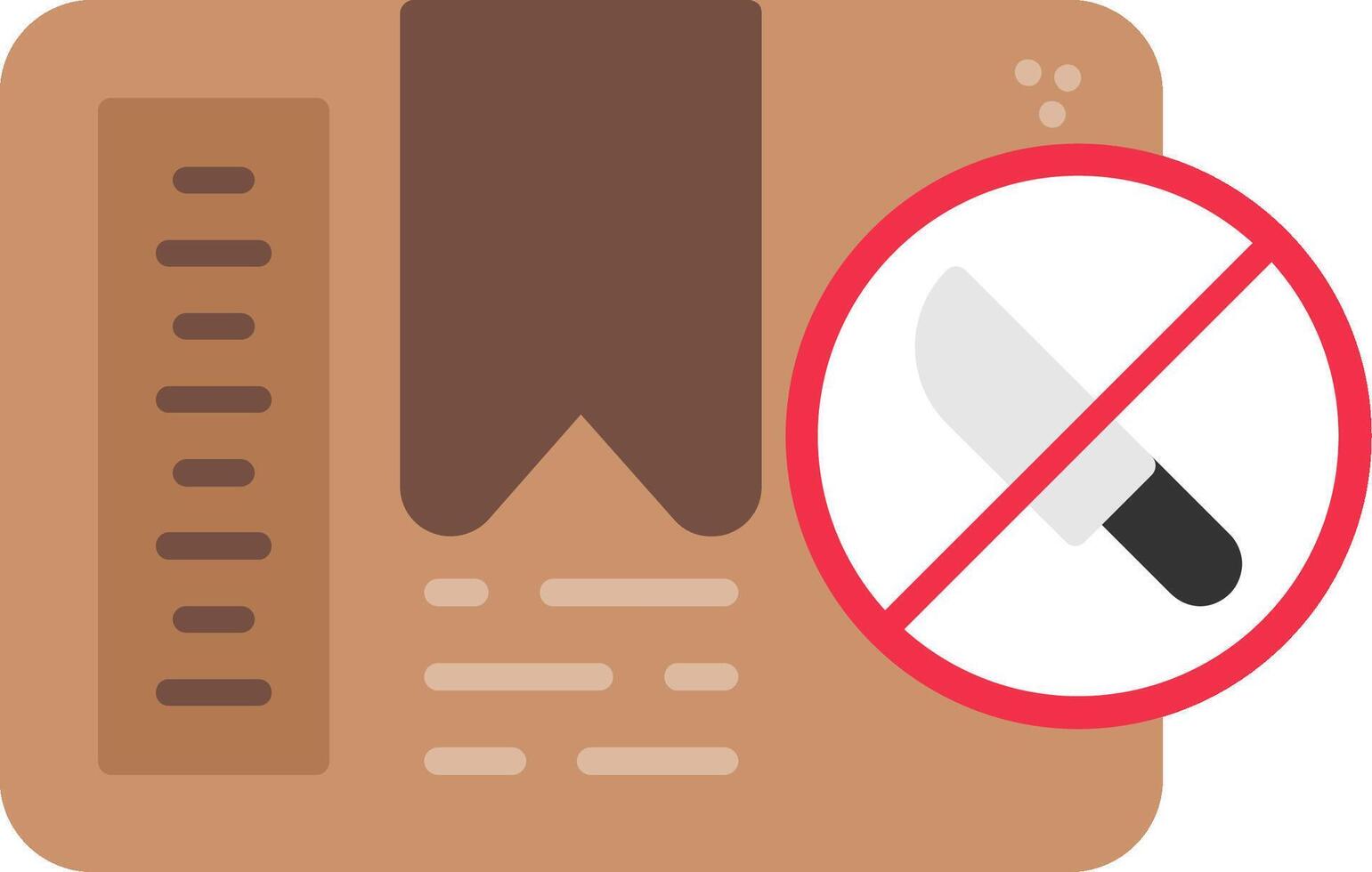 Do Not Use Sharp Objects Flat Icon vector