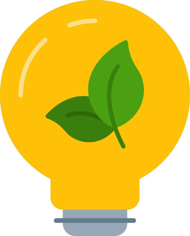 Energy Saver Flat Icon vector