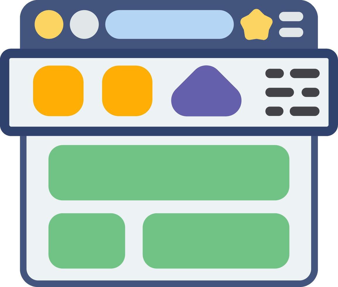 Navigation Bar Flat Icon vector