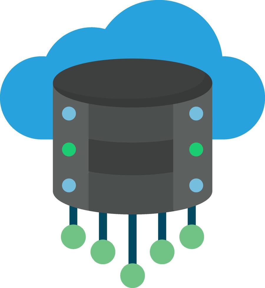 Web Hosting Flat Icon vector
