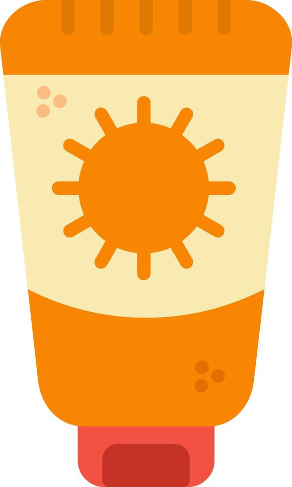 Sunscreen Flat Icon vector
