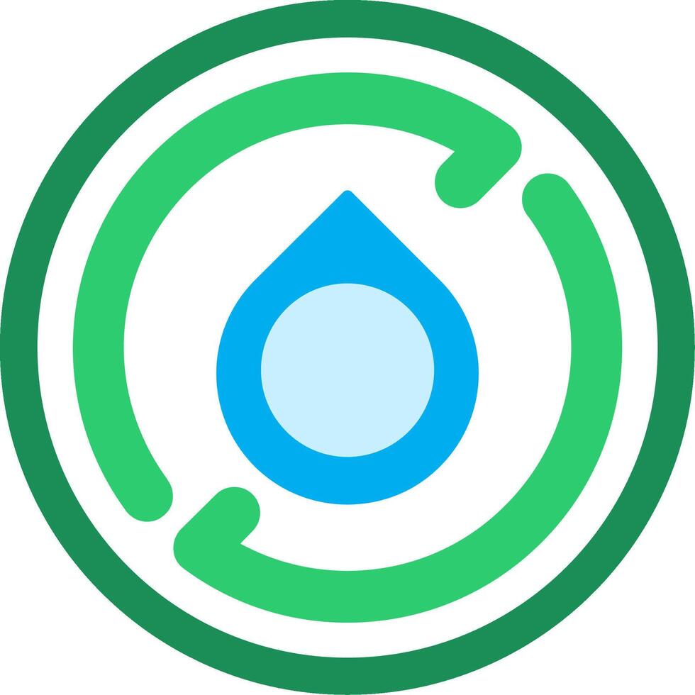 Save Water Flat Icon vector