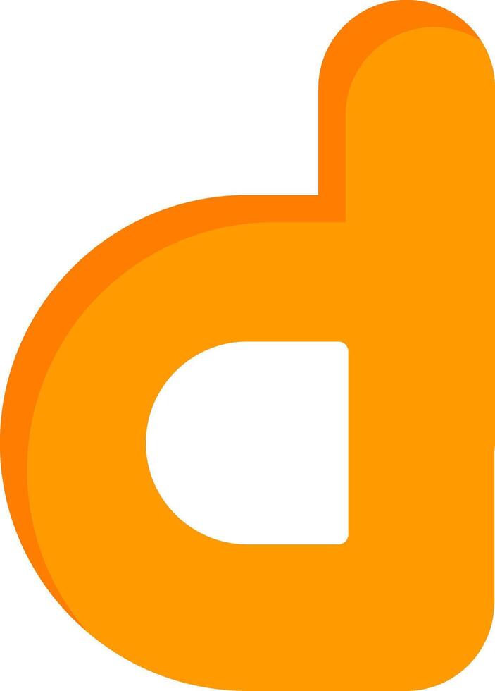 Small d Icon vector