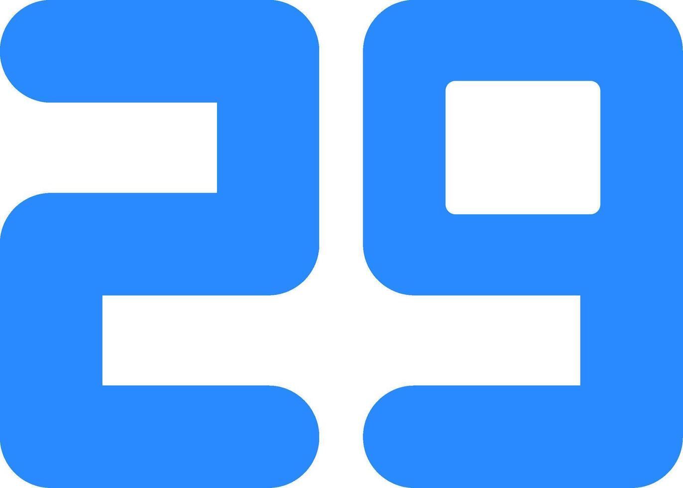 Twenty Nine Flat Icon vector