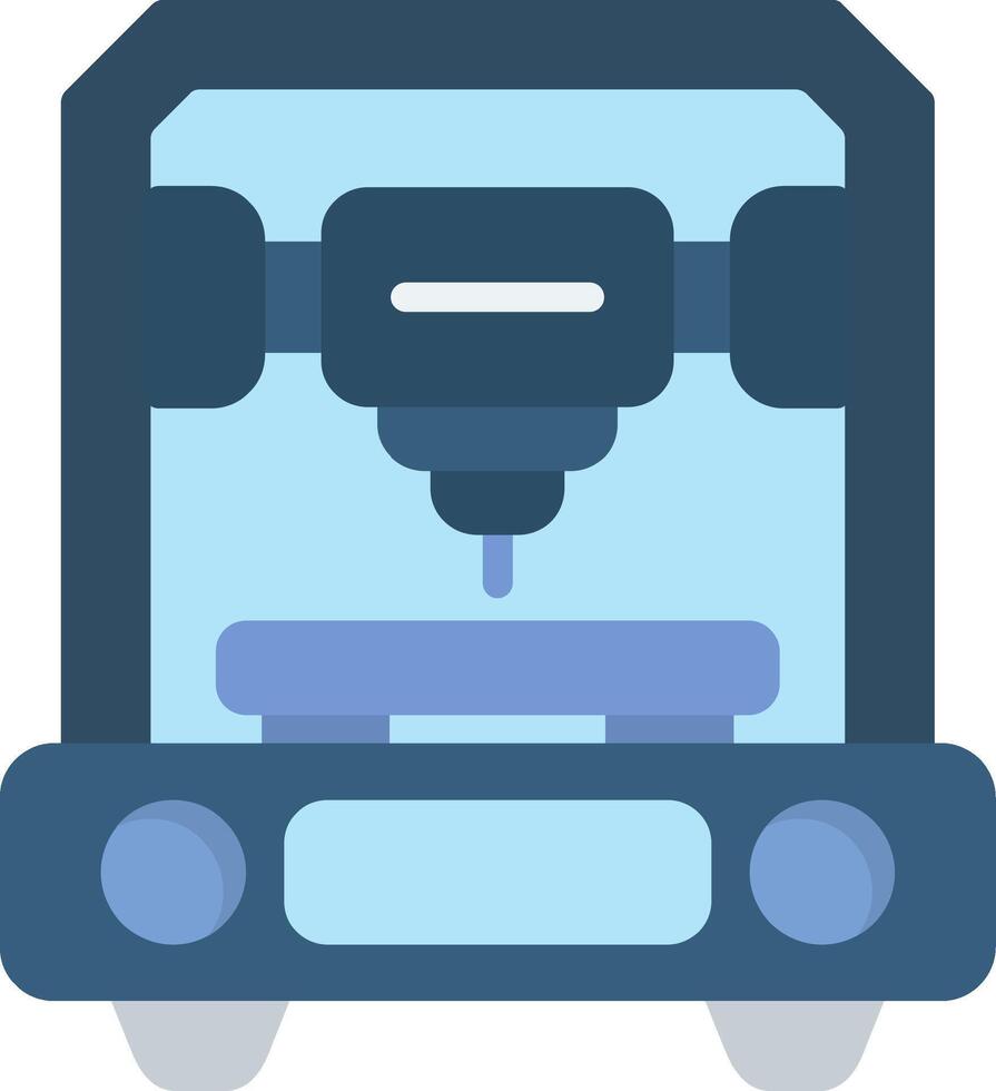 3d Printer Flat Icon vector