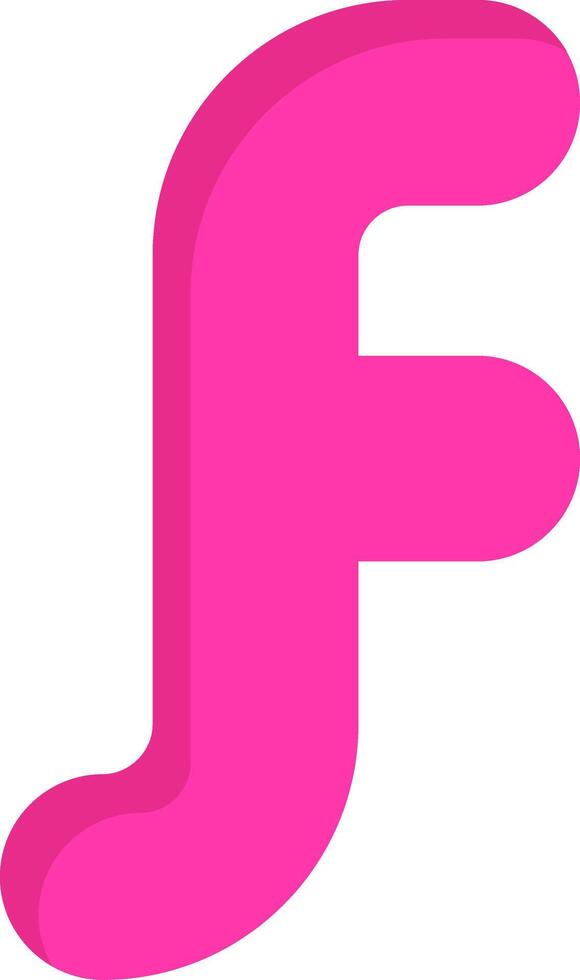 Small f Icon vector