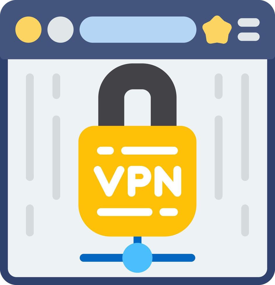 VPN Flat Icon vector