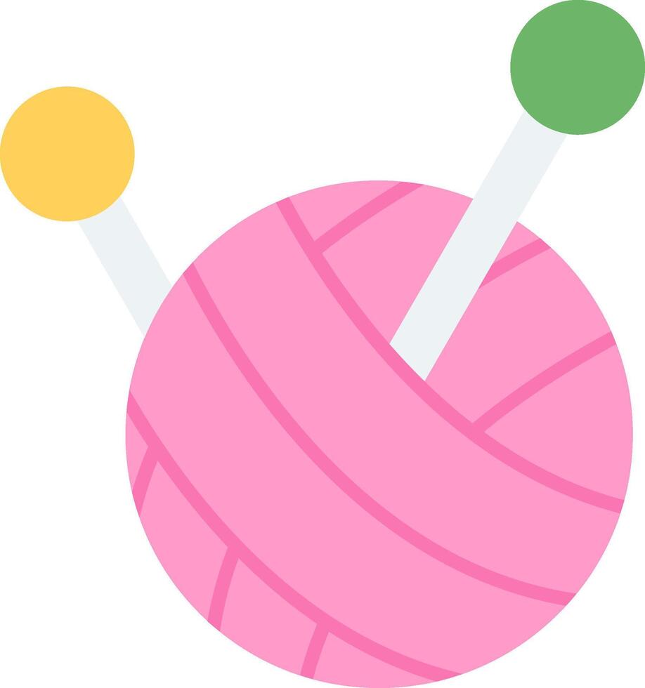 Knitting Circle Flat Icon vector