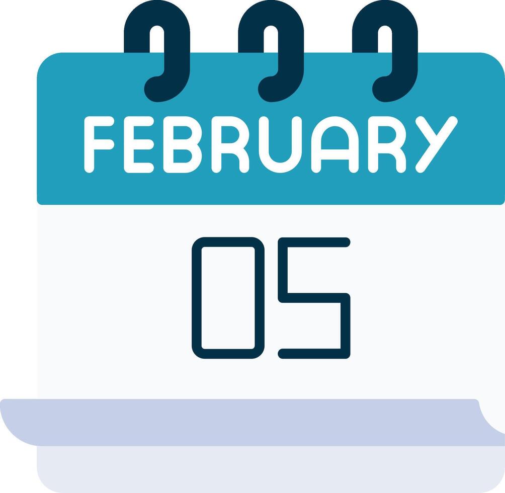 February 5 Icon vector