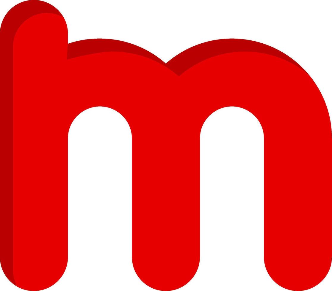 Small m Icon vector