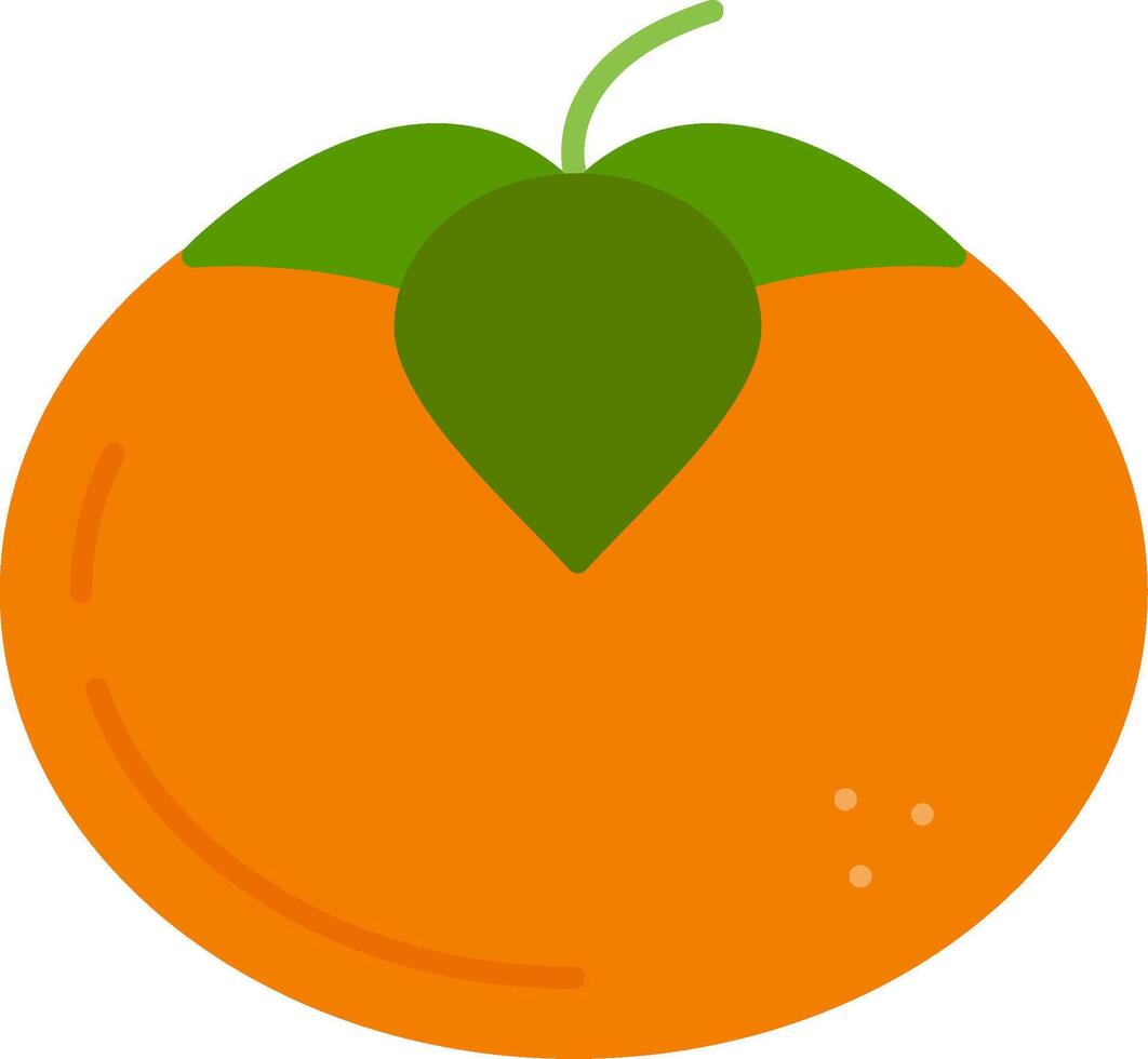 Persimmon Flat Icon vector