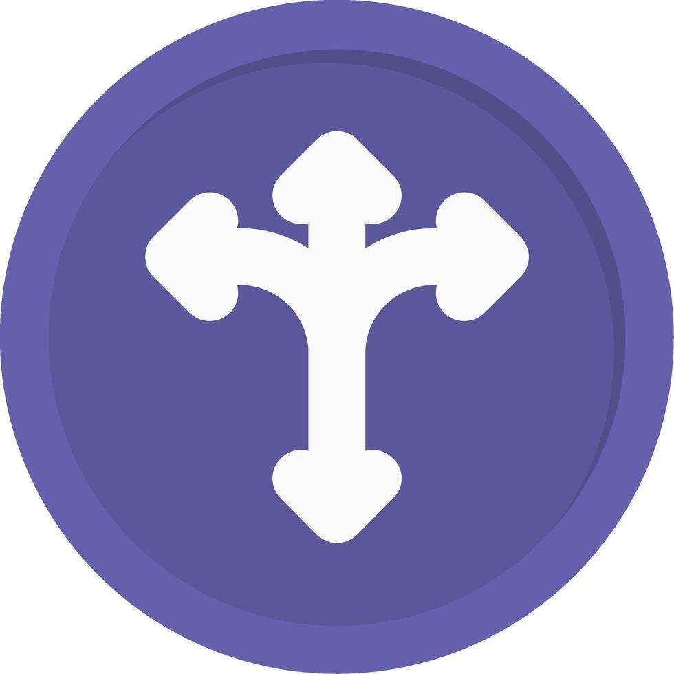 Quadruple Arrow Flat Icon vector
