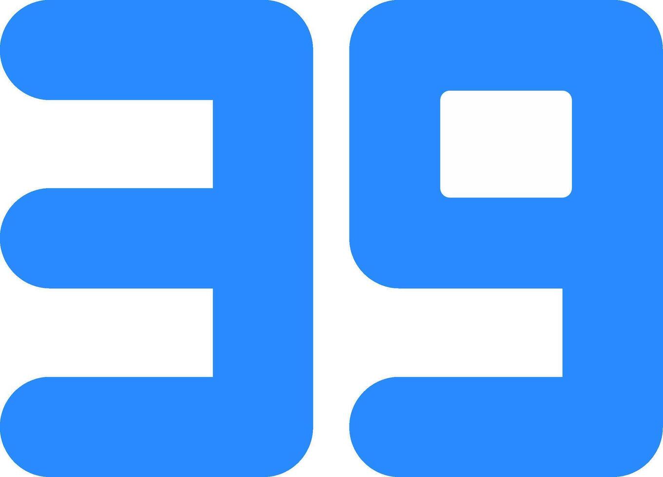 Thirty Nine Flat Icon vector