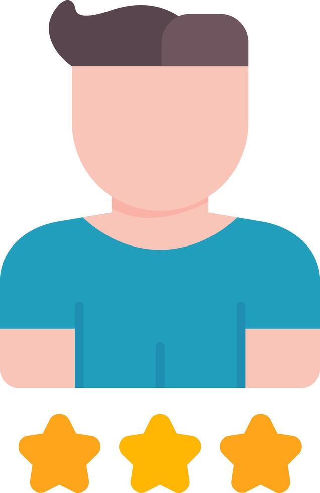 User Rating Flat Icon vector