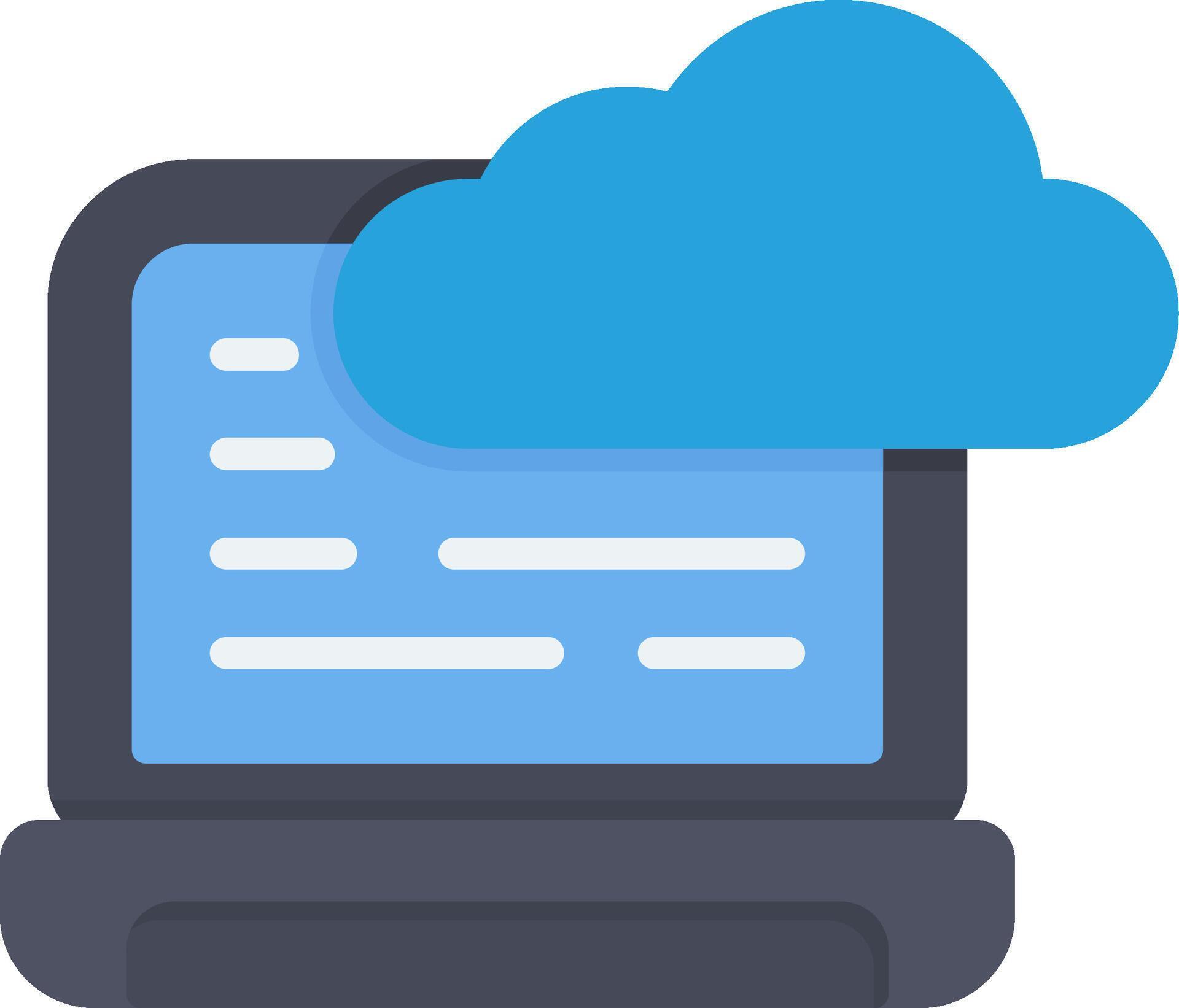 Cloud Computing Flat Icon 49289709 Vector Art at Vecteezy
