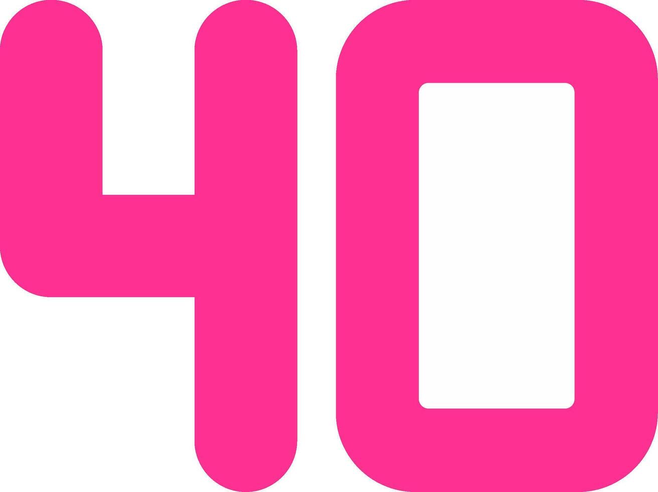 Forty Flat Icon vector