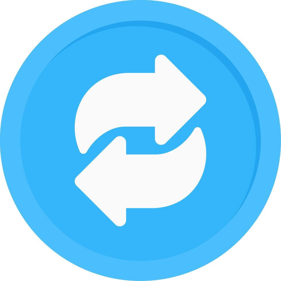 Reverse Arrow Flat Icon vector