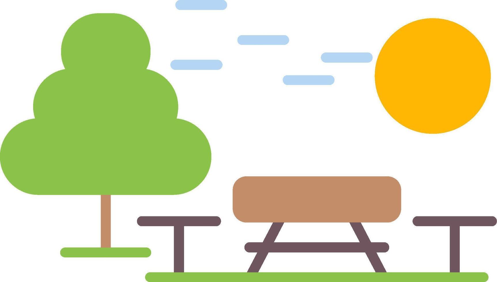 Rest Area Flat Icon vector