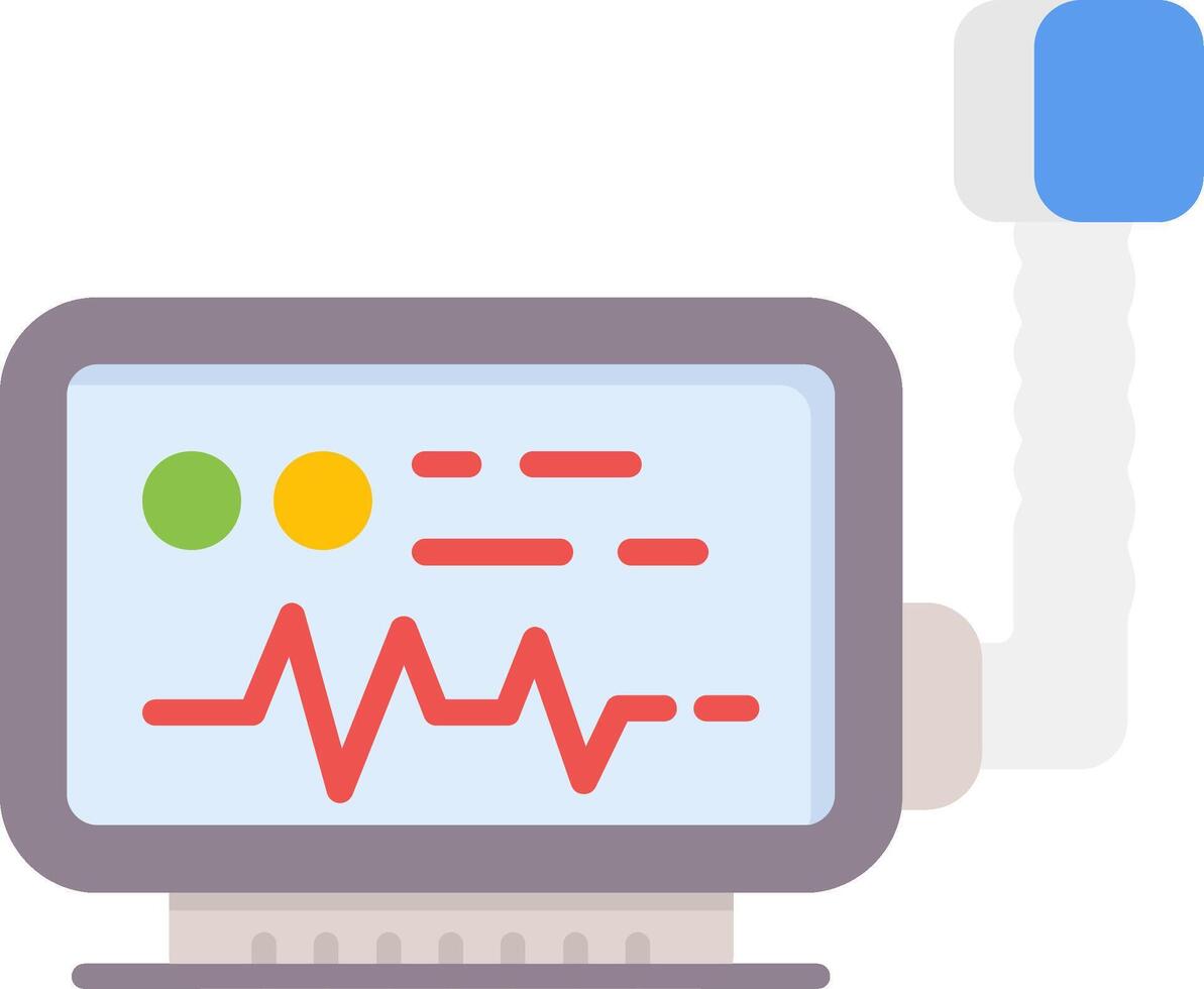 Defibrillator Flat Icon vector