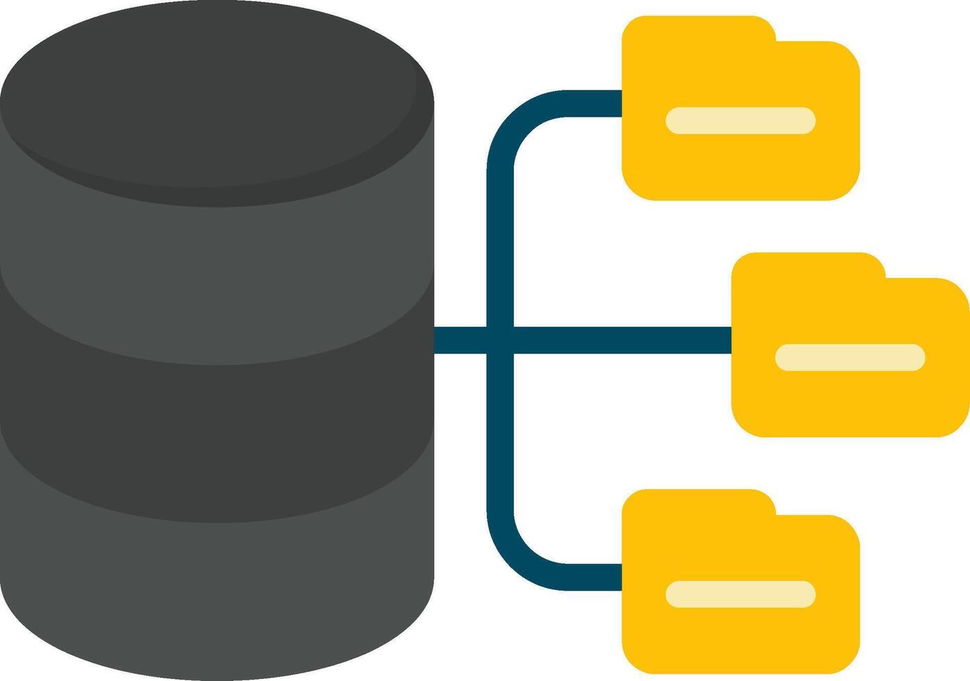 Database Flat Icon vector