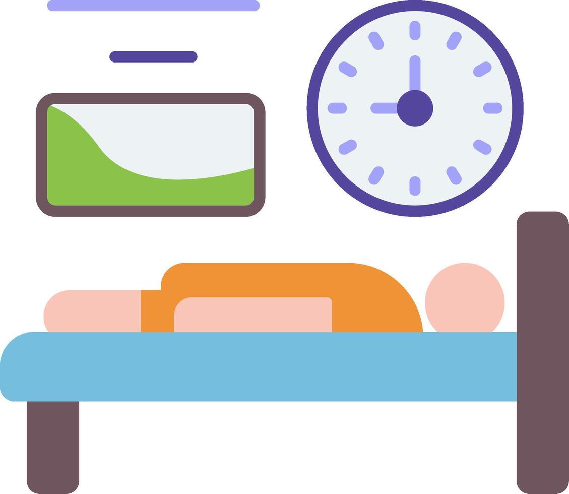 Nap Time Flat Icon vector