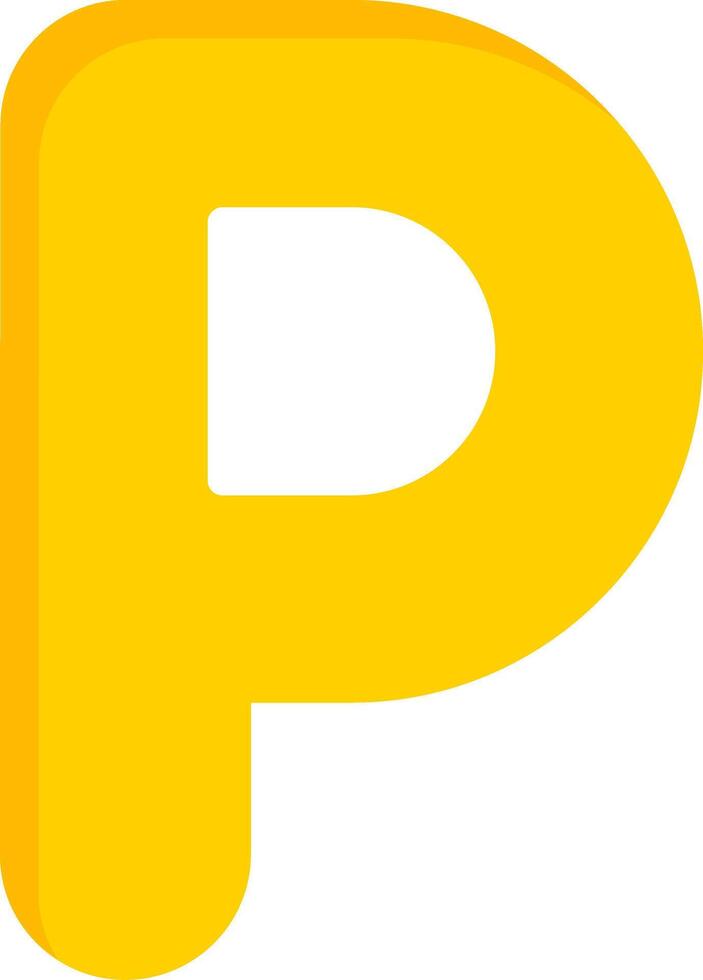 Small p Icon vector