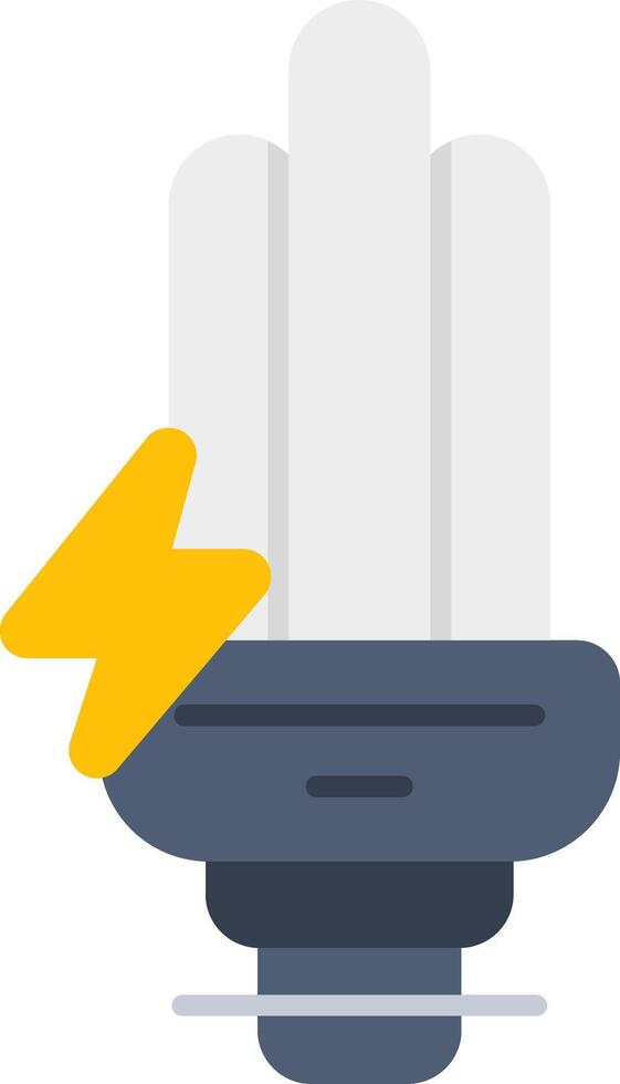 Energy Efficient Light Bulb Flat Icon vector