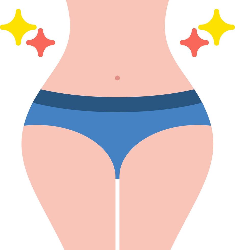 Slim Body Flat Icon vector