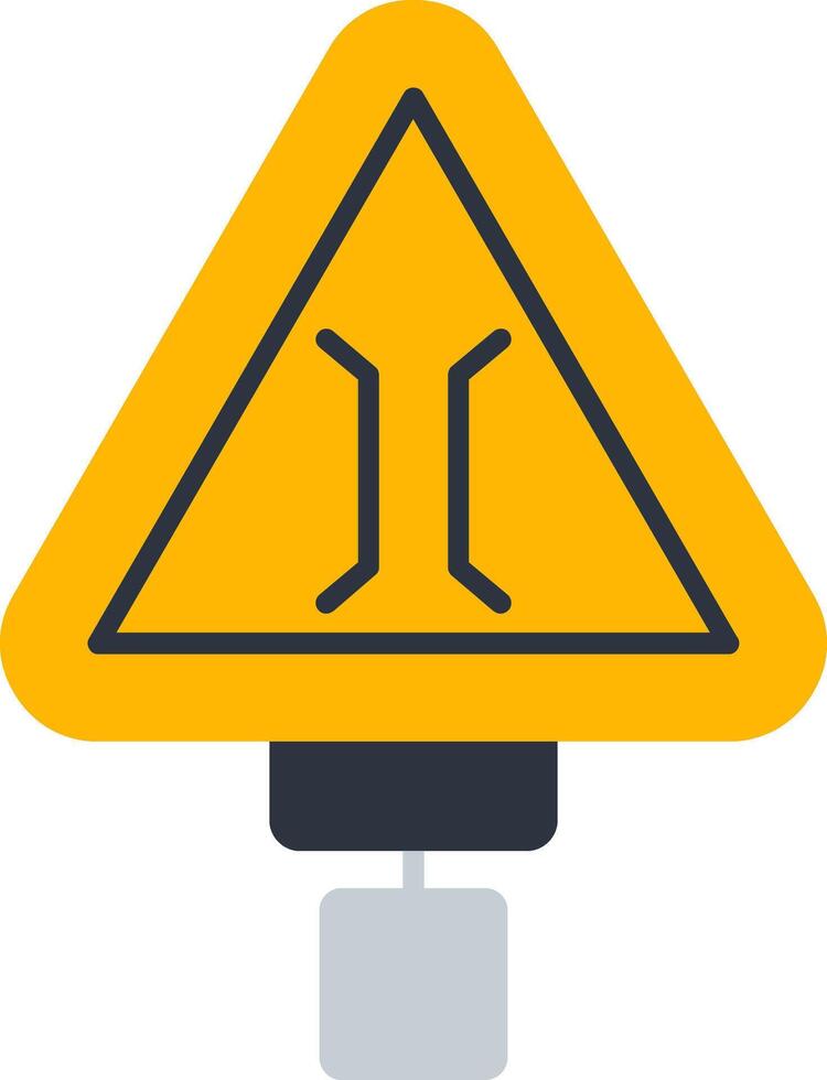 Narrow Bridge Flat Icon vector