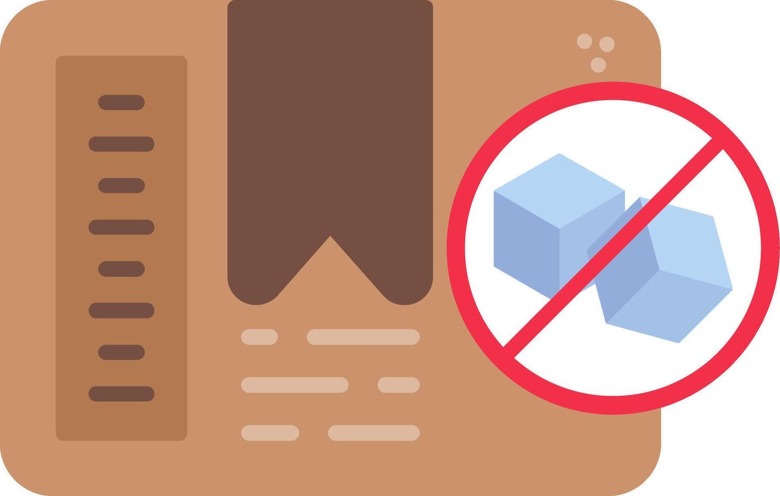 Sugar-Free Flat Icon vector