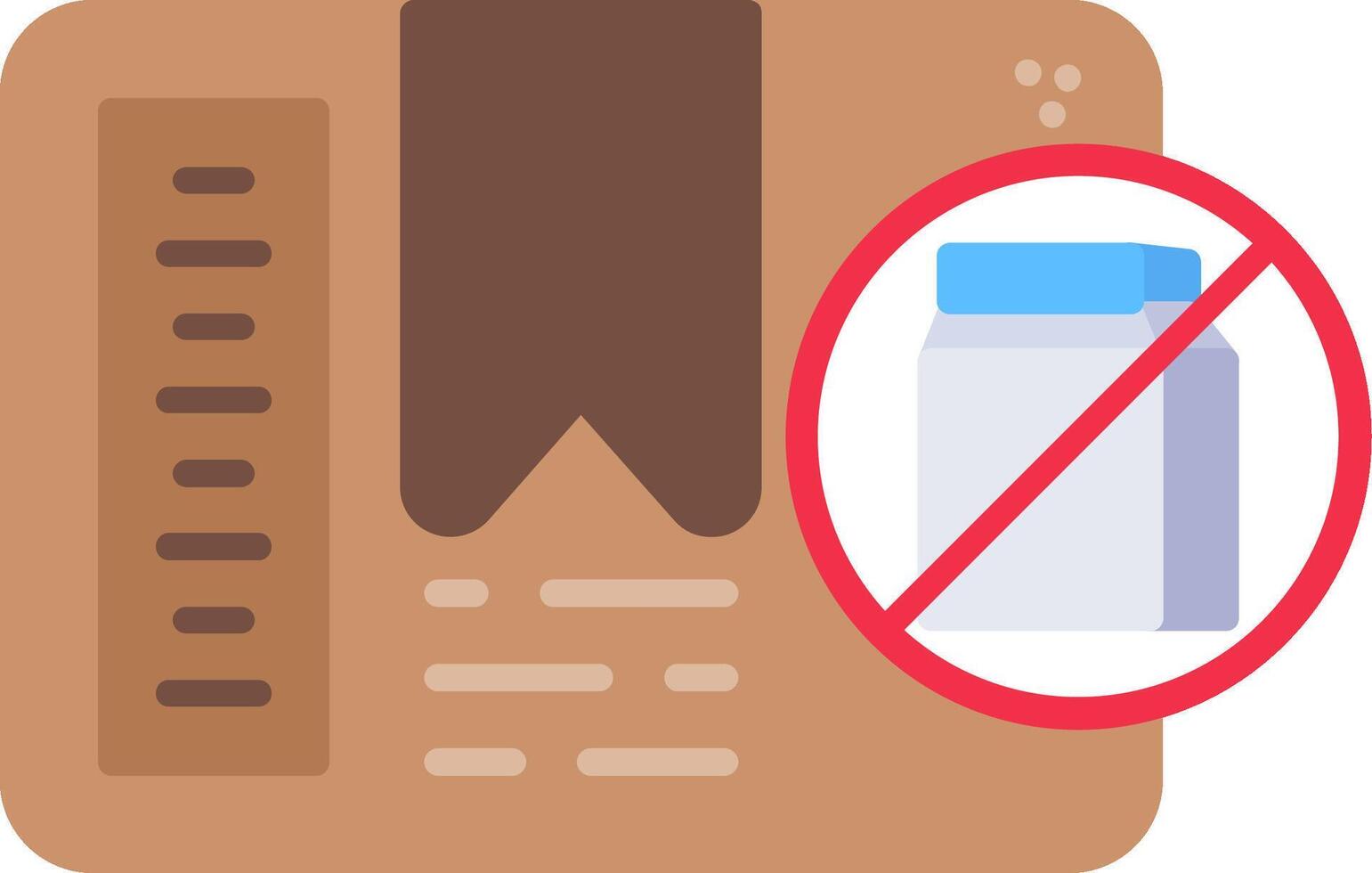 Non-Dairy Flat Icon vector